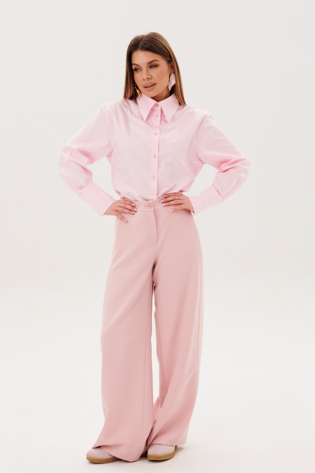 Брюки Ambera style 1144 пудра - фото 1