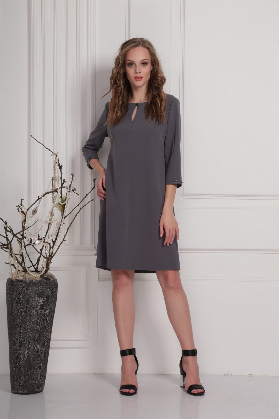 Платье Amori 9413 серый