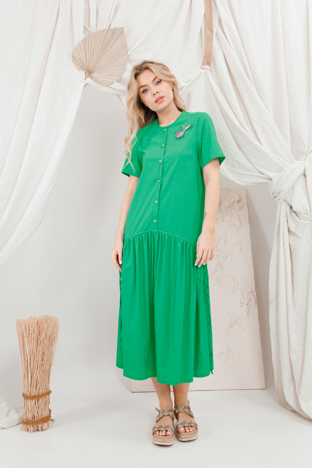 Платье Amori 9691 яркая зелень