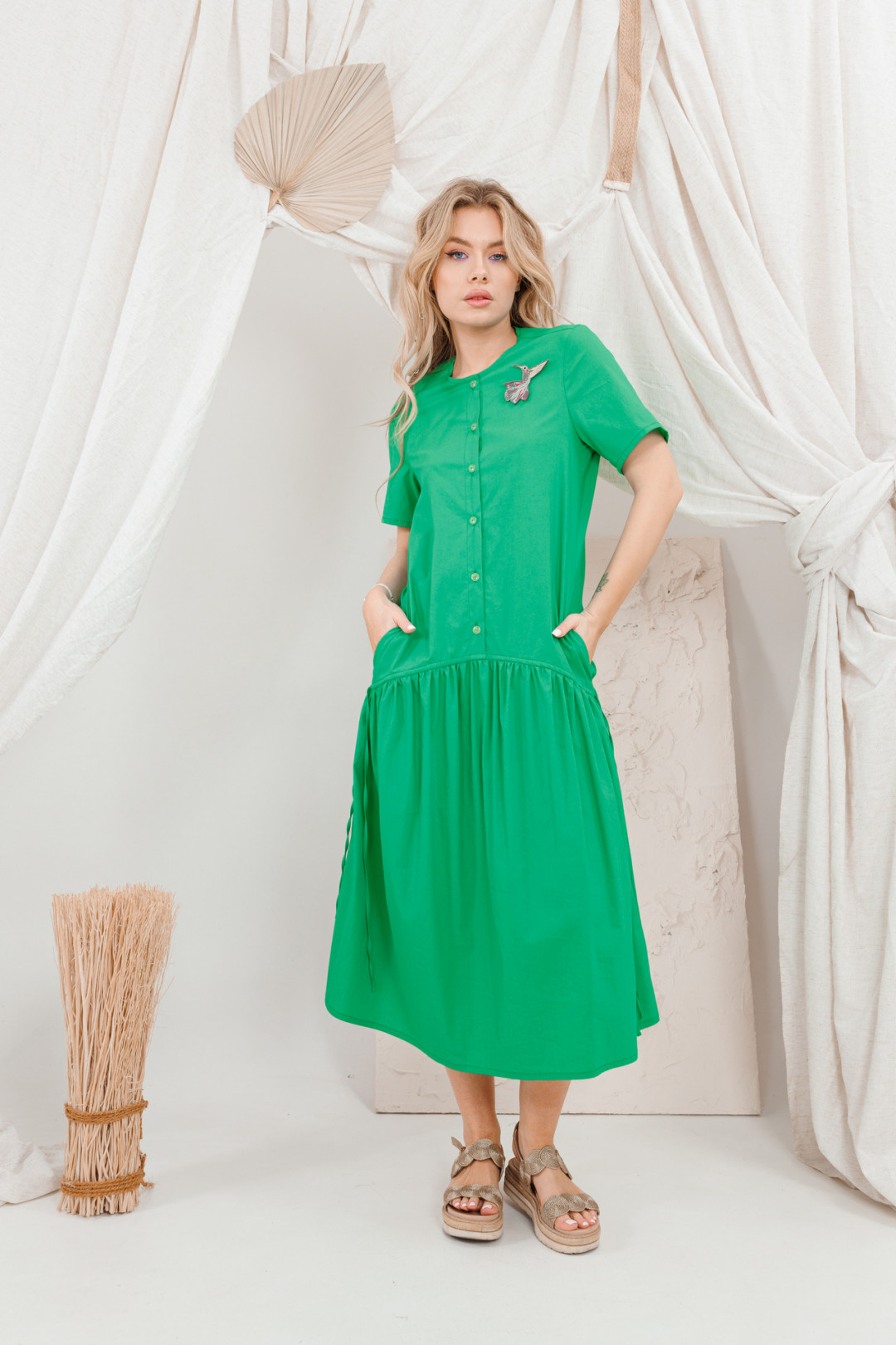 Платье Amori 9691 яркая зелень