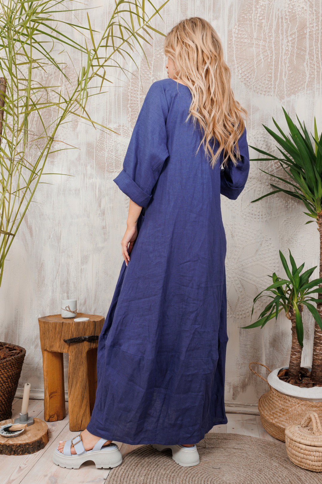 Платье АМУЛЕТ 9629 темно-синий (индиго)