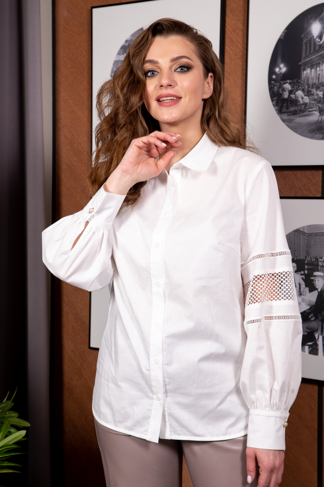Блузка ANASTASIA MAK 1009 белый