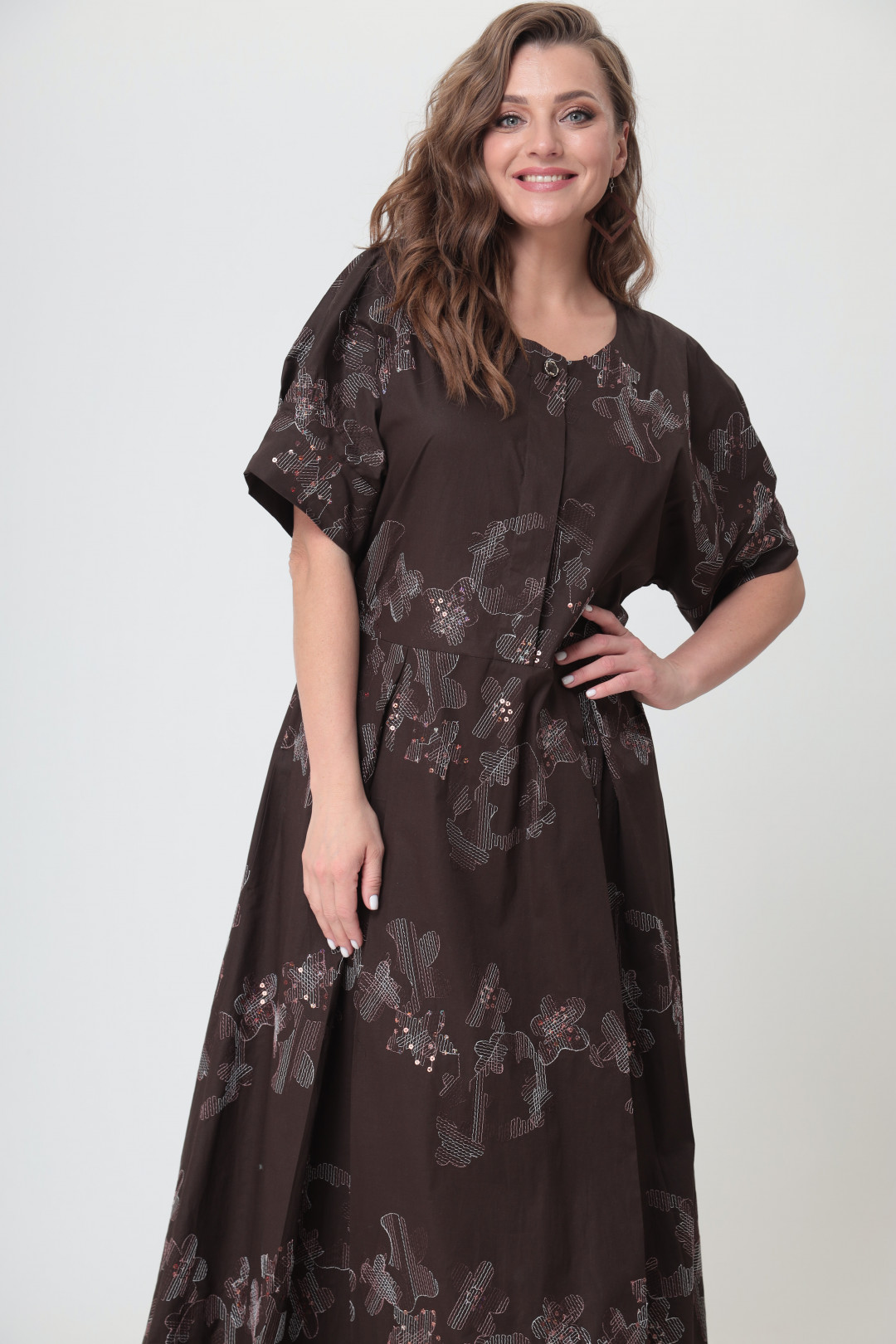 Платье ANASTASIA MAK 1042 коричневый