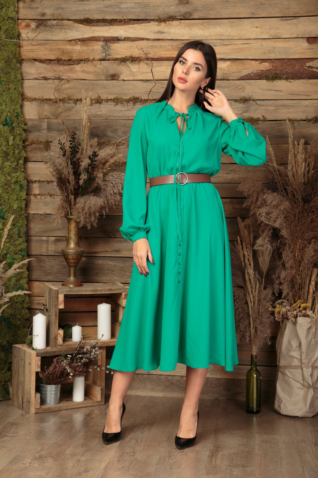 Платье Anastasia  503 зеленый