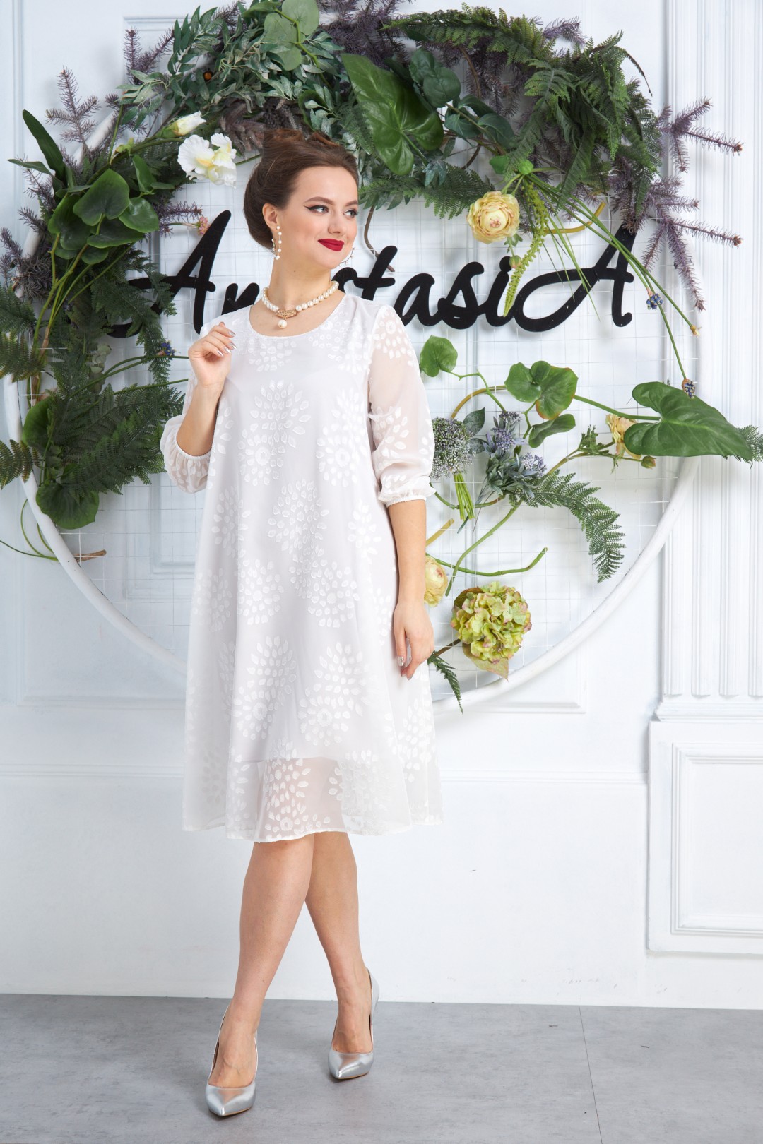 Платье Anastasia 588 молочный