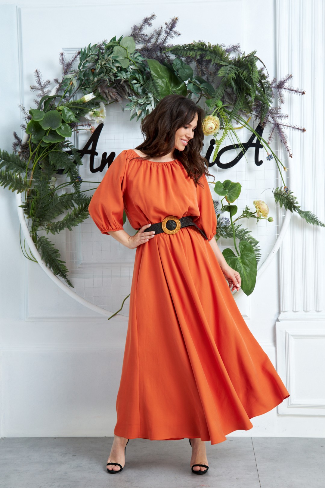 Платье Anastasia 639 оранжевый