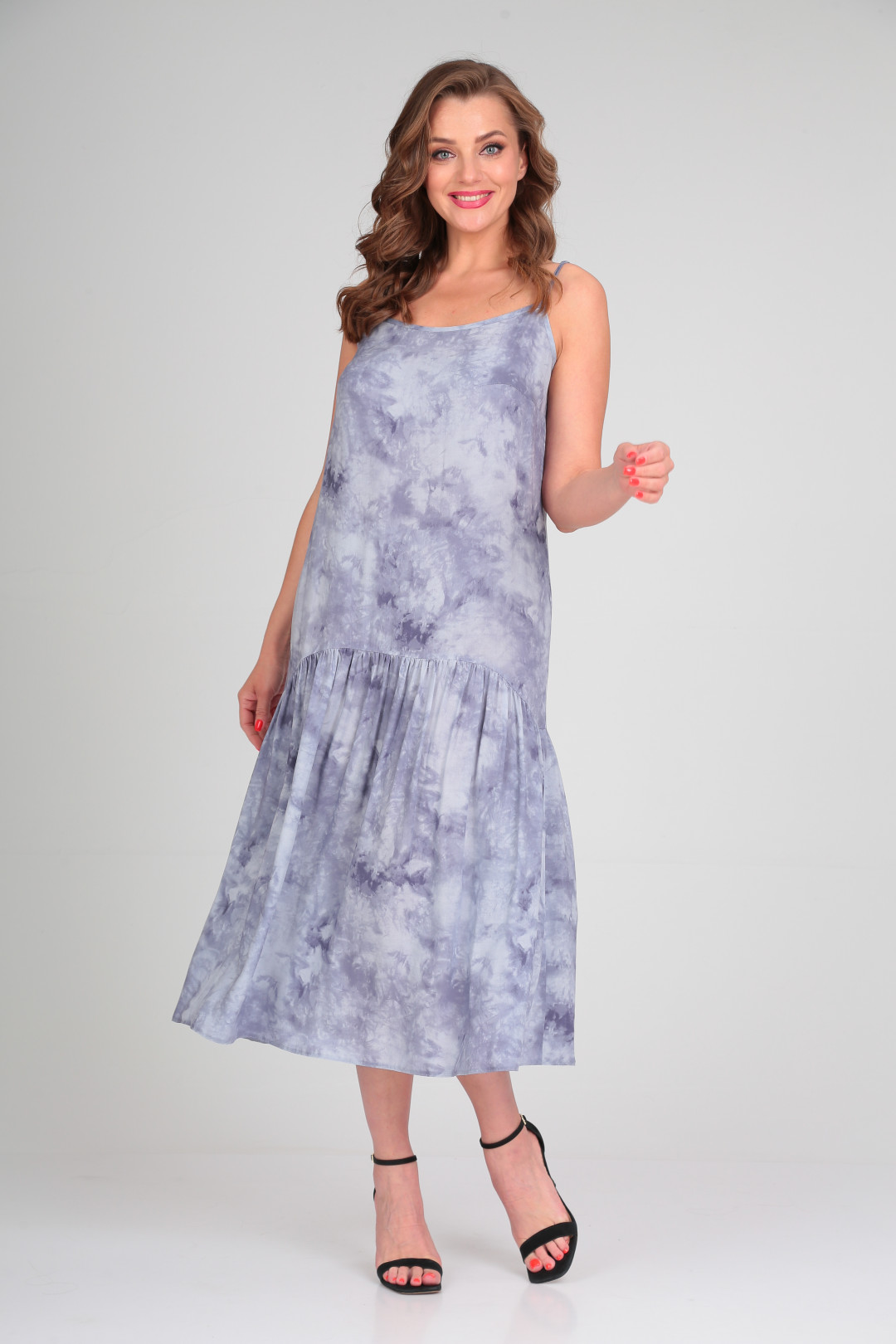 Платье Anastasia 880 серо-синий