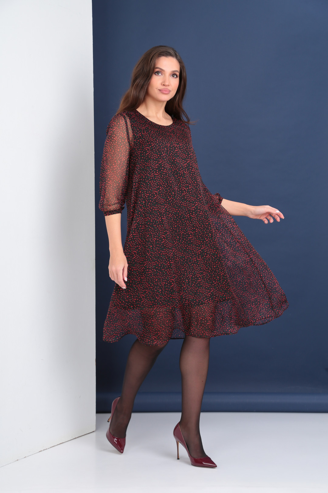 Платье Anastasia 917,3 черный+красный
