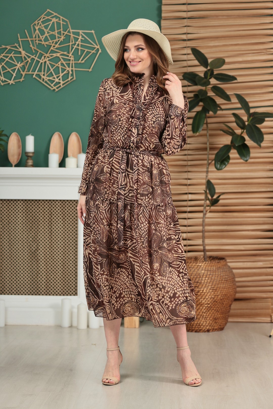 Платье ANASTASIA MAK 785-1 коричневый