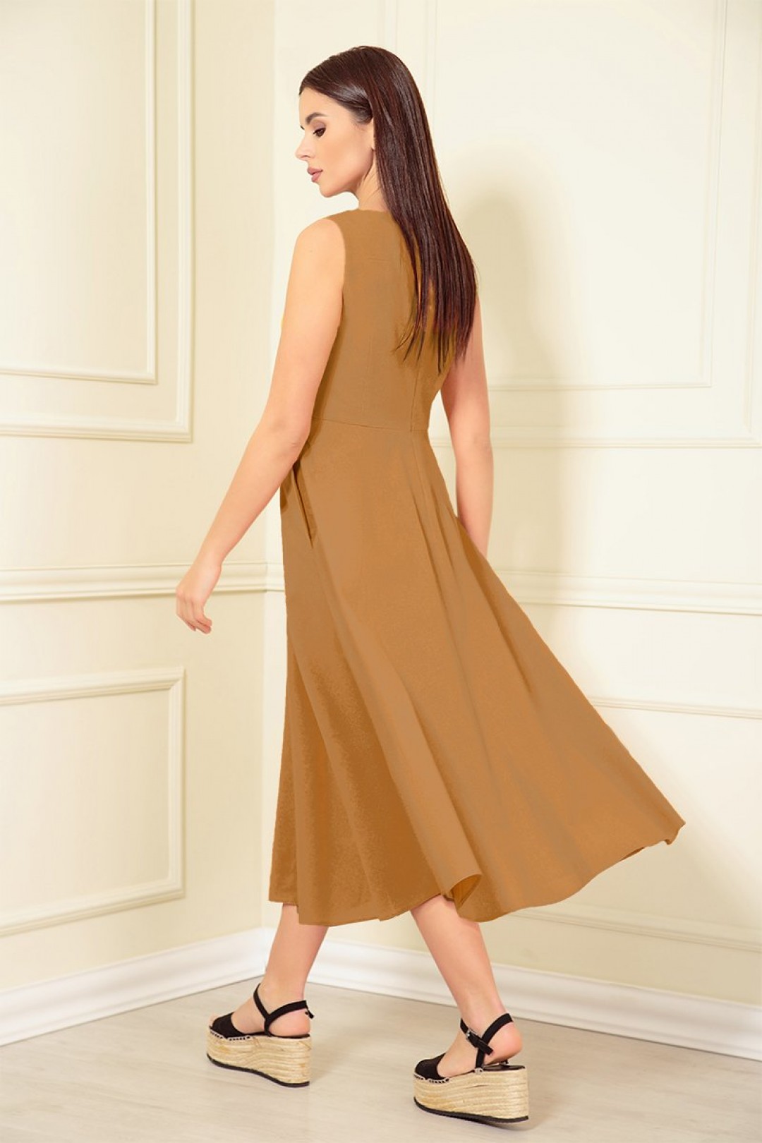 Платье-сарафан Andrea Fashion AF-139 карамель
