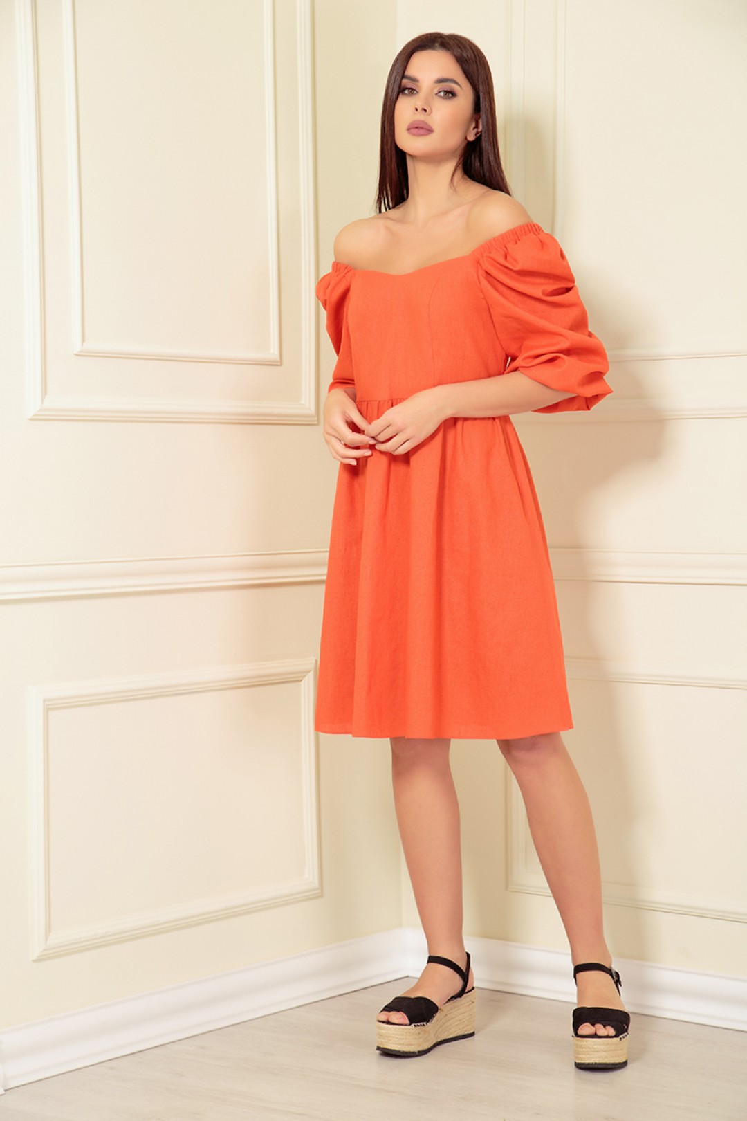 Платье Andrea Fashion AF-141/6 оранжевый