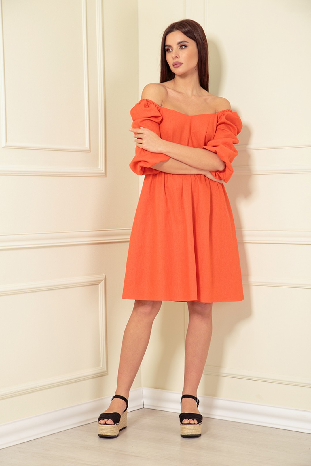 Платье Andrea Fashion AF-141/6 оранжевый