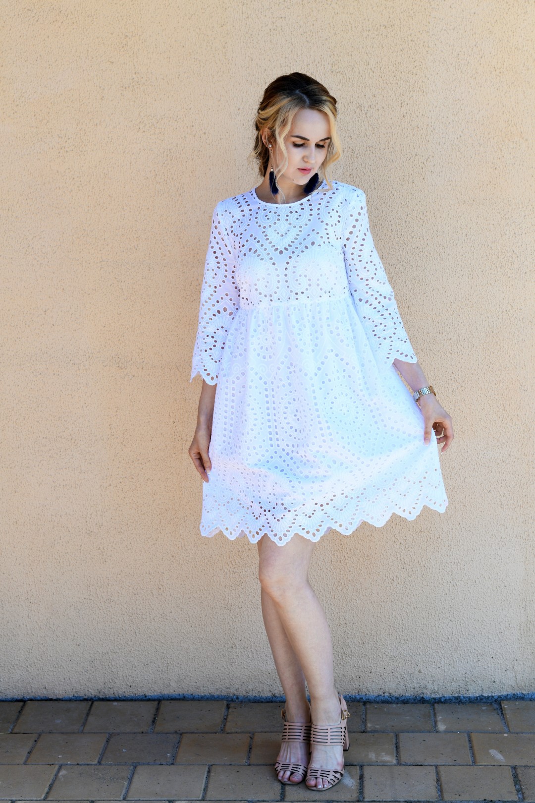 Платье Andrea Fashion AF-19 белый (дизайн 6)