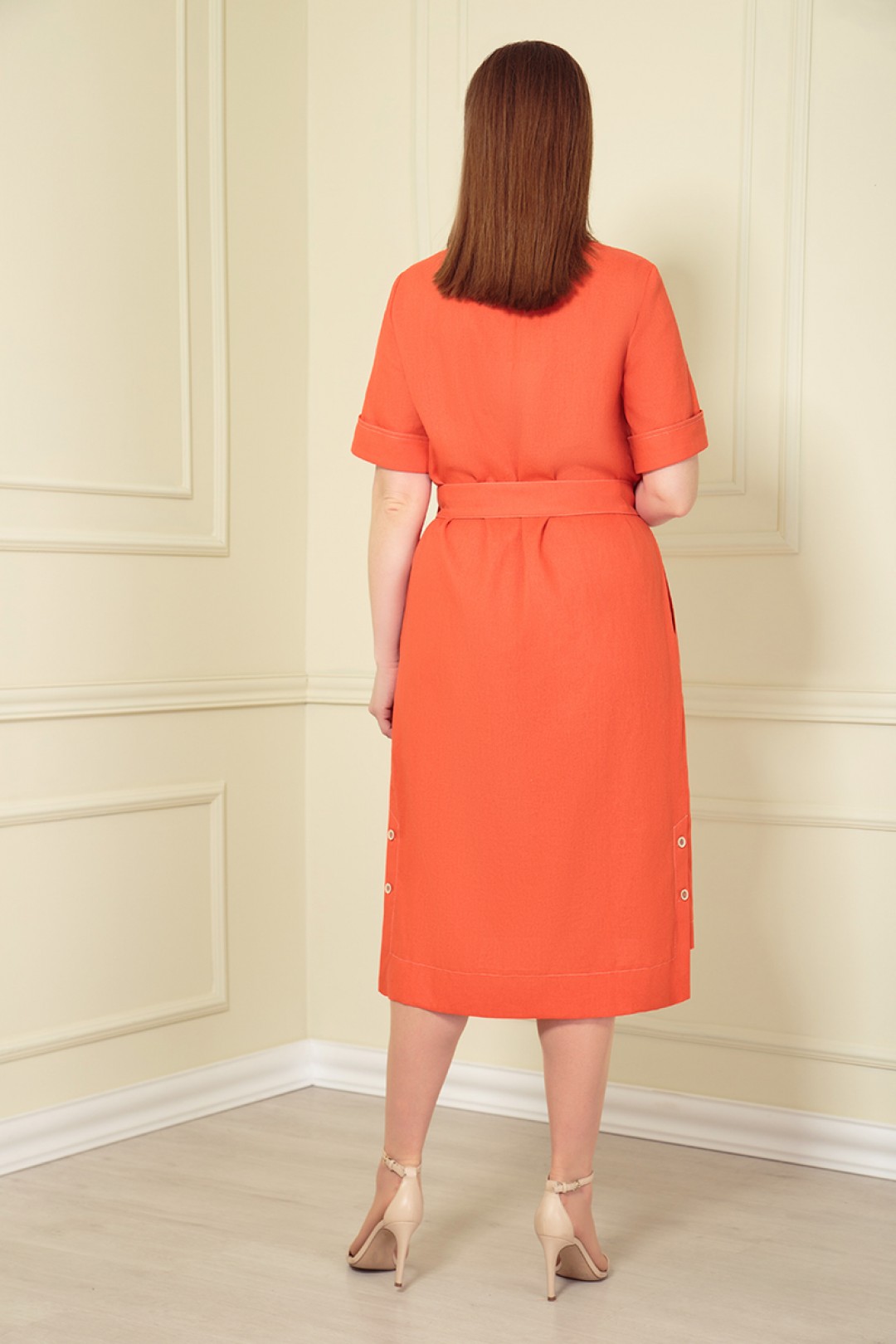 Платье AndreaStyle 0362/6 оранжевый