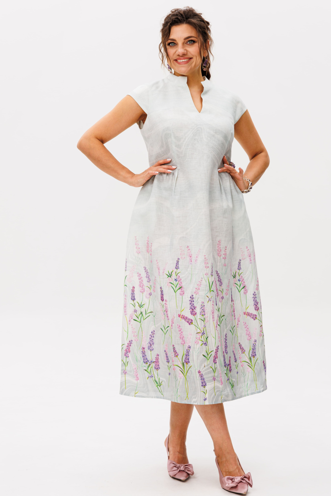 Платье ANELLI LAUREL 1424-1 лавандовый аромат - фото 5