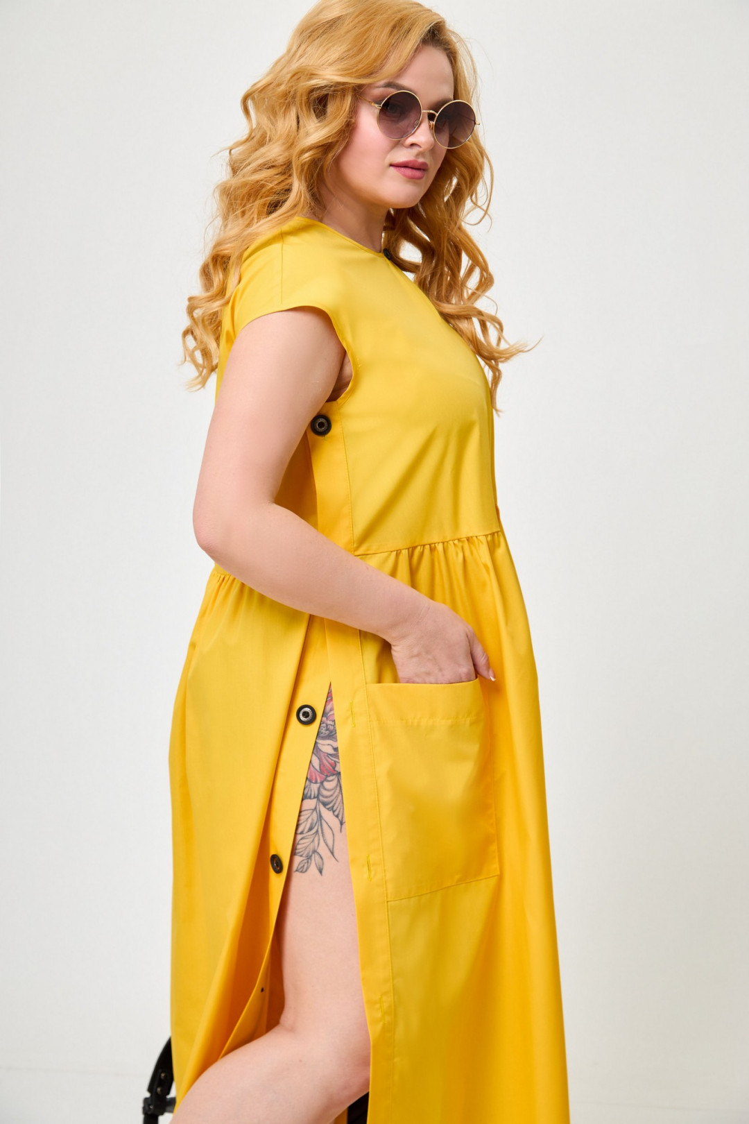 Платье Anelli 1059 желтый