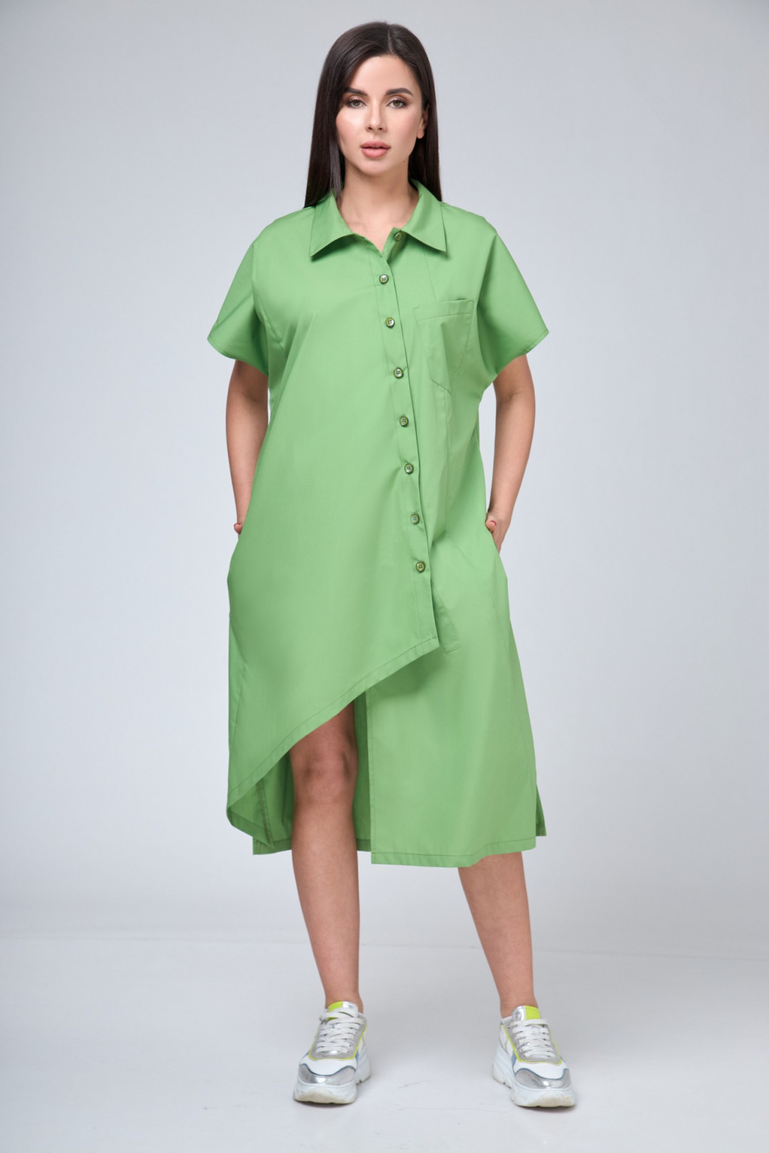 Платье Anelli 1228 зеленый