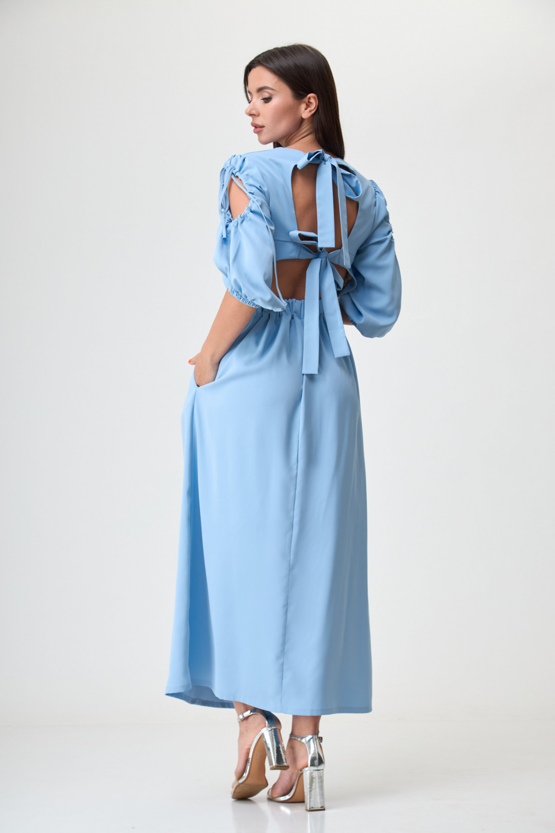 Платье Anelli 1264 голубой