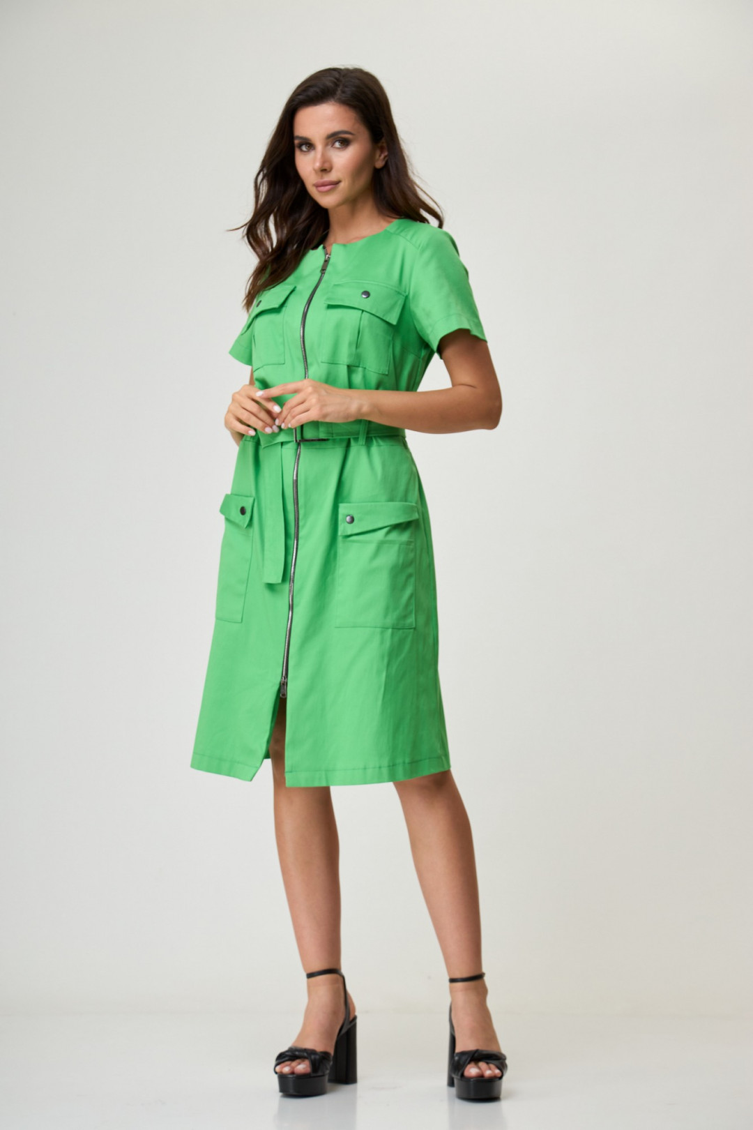 Платье Anelli 1272 зеленый лайм