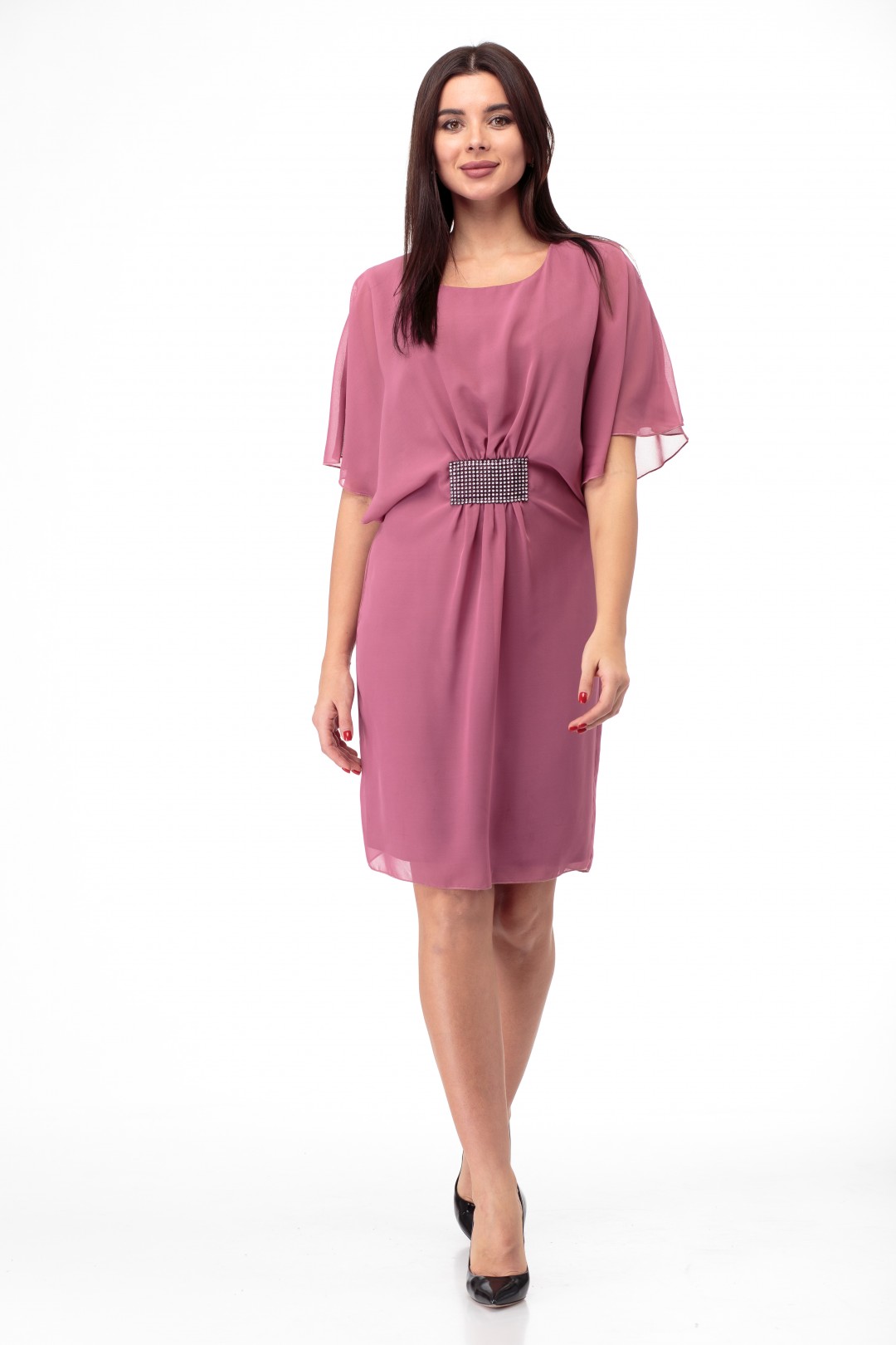 Платье Anelli 139 розовые тона
