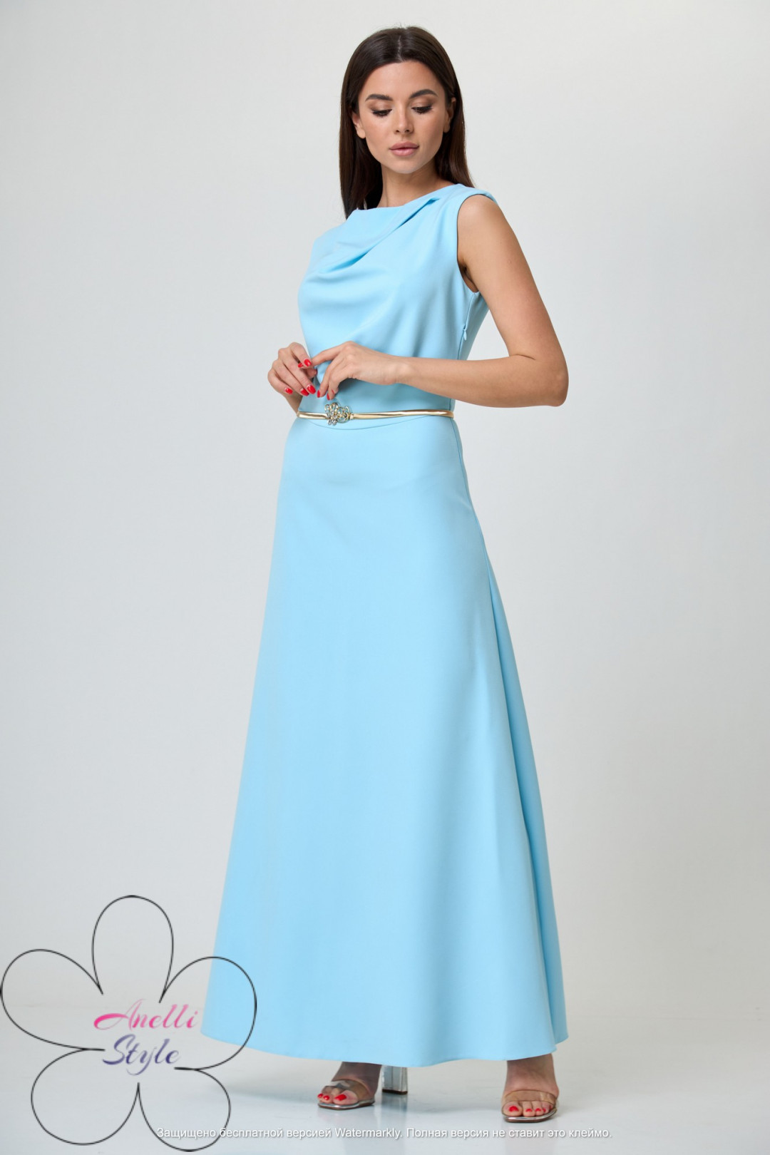 Платье Anelli 382 голубой