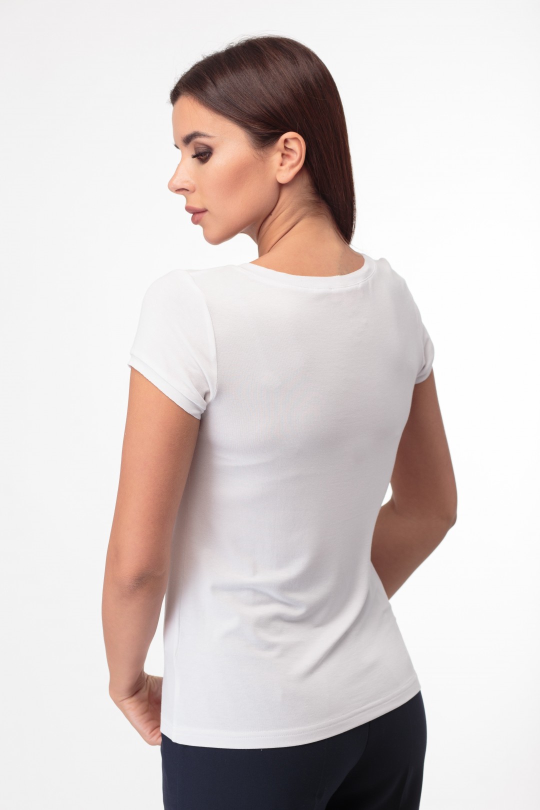 Блуза Anelli 525 белый с принтом