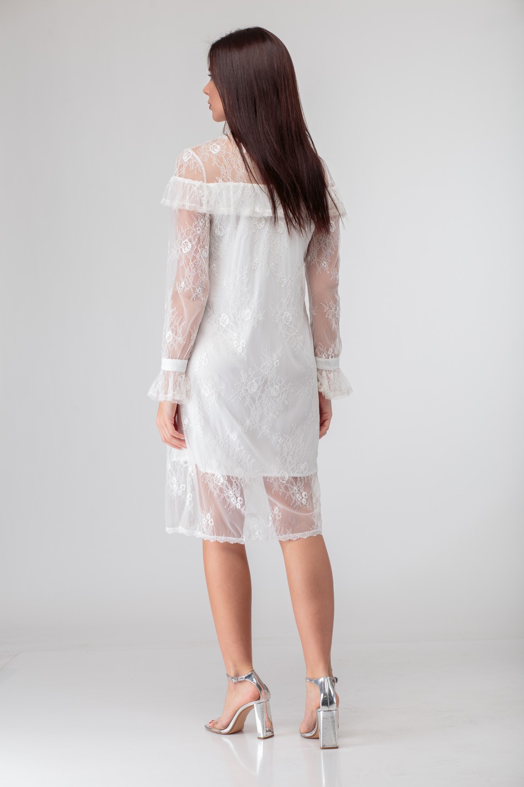 Платье Anelli 684 белые тона