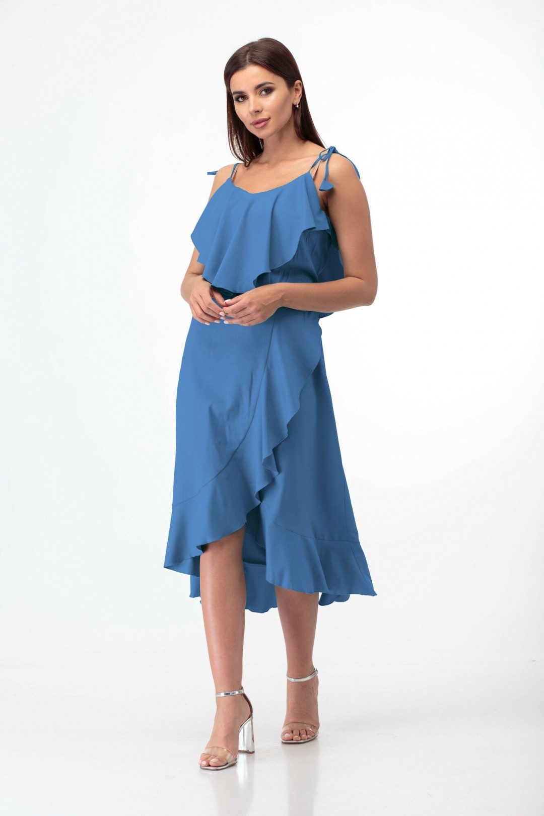 Платье Anelli 726 голубые тона