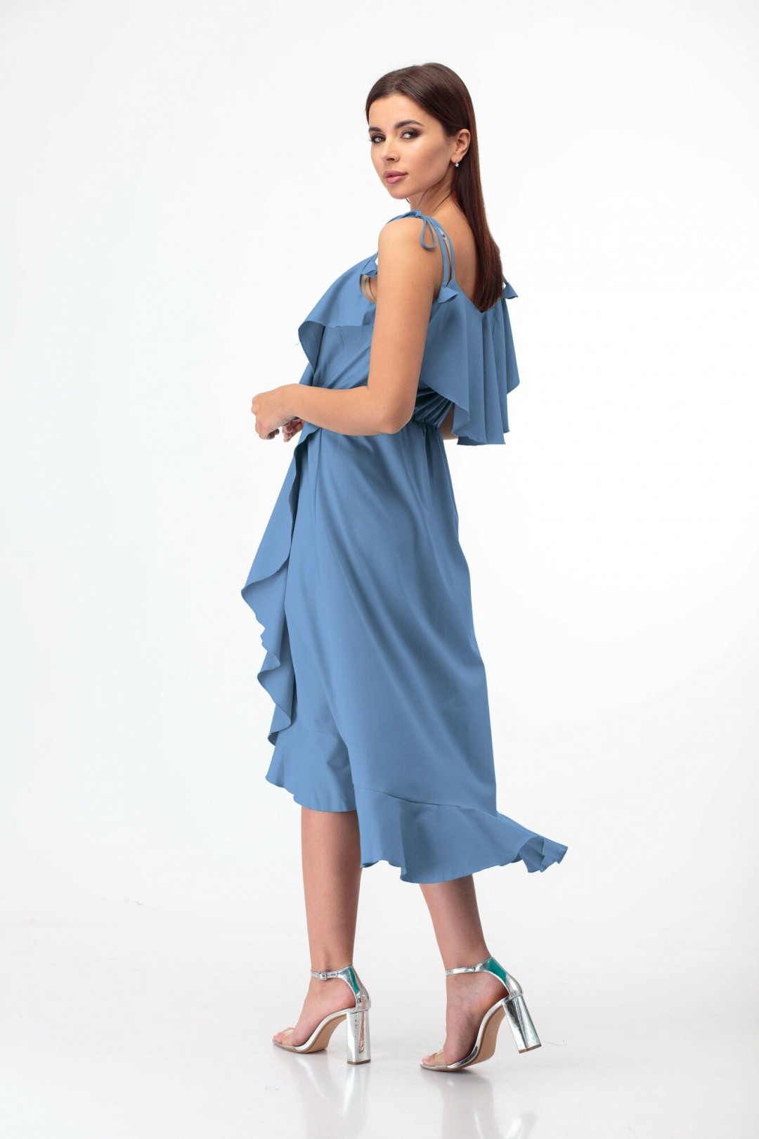 Платье Anelli 726 голубые тона