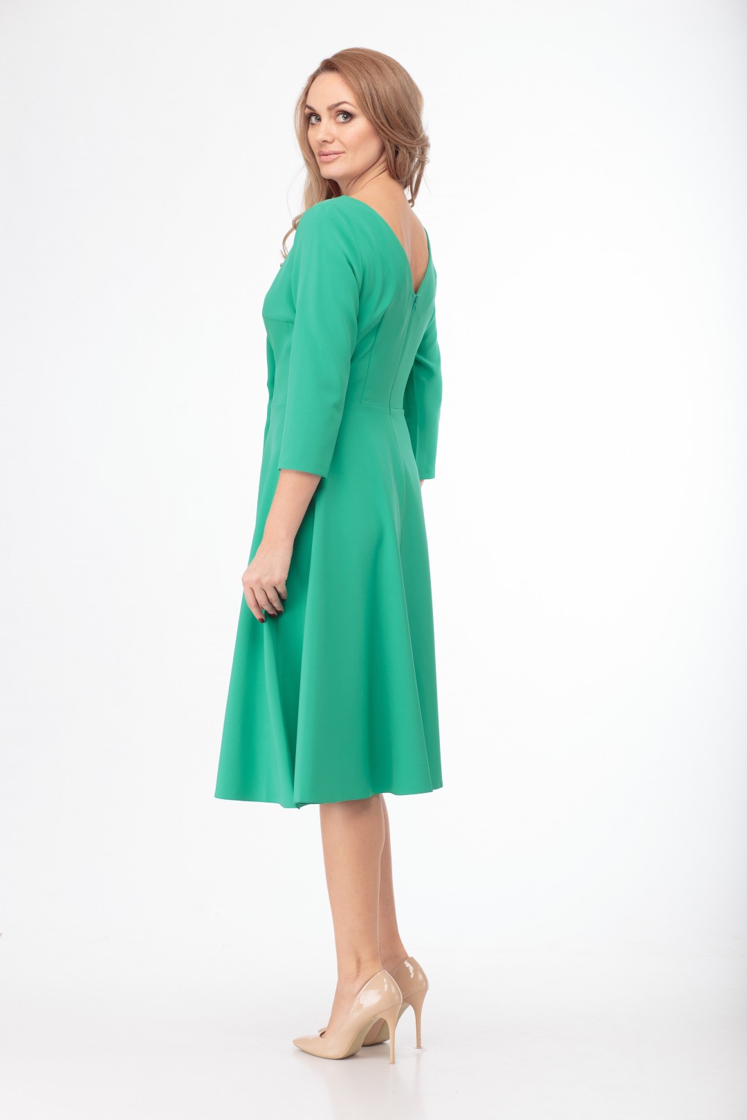 Платье  Anelli 821 зеленый тон
