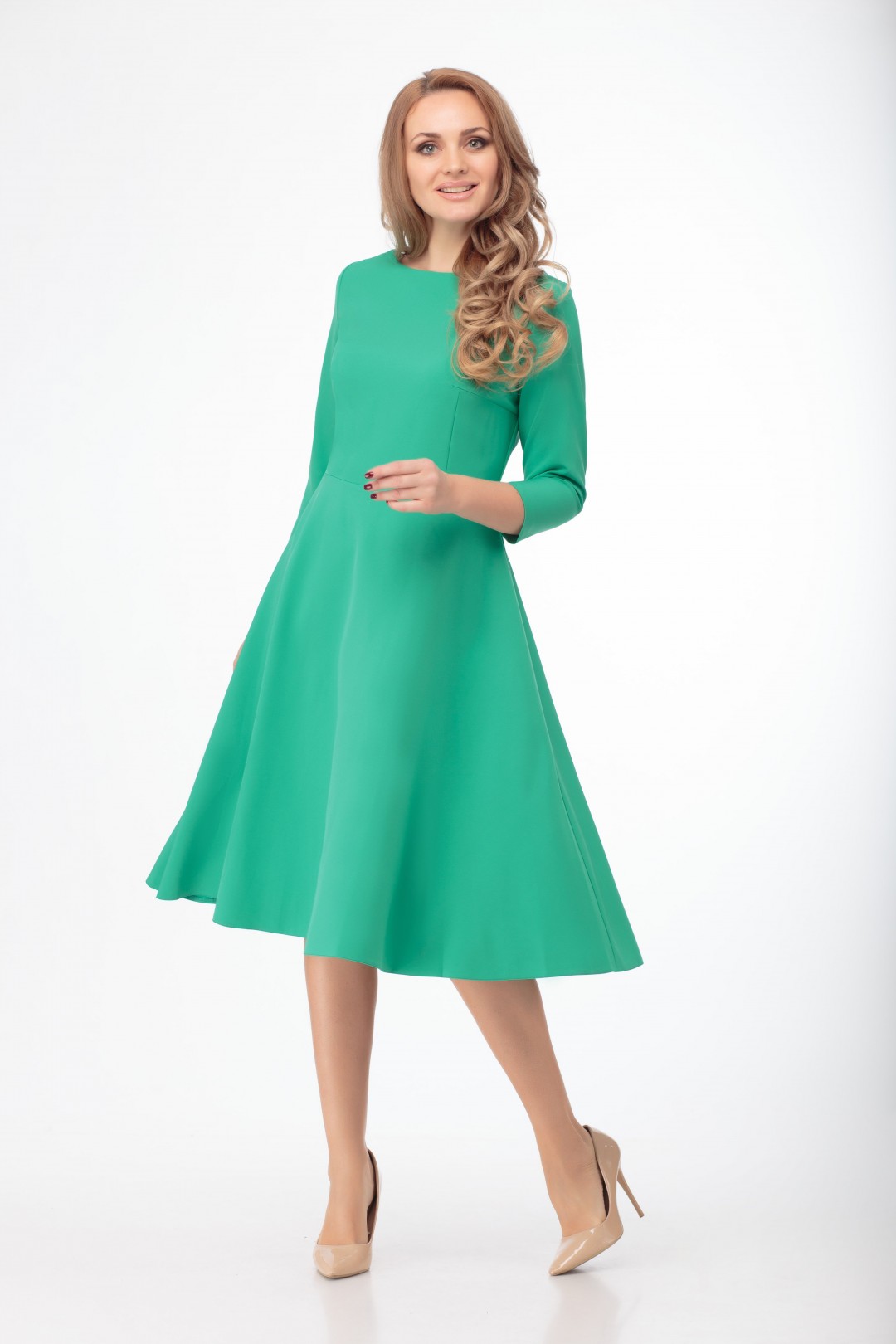 Платье  Anelli 821 зеленый тон
