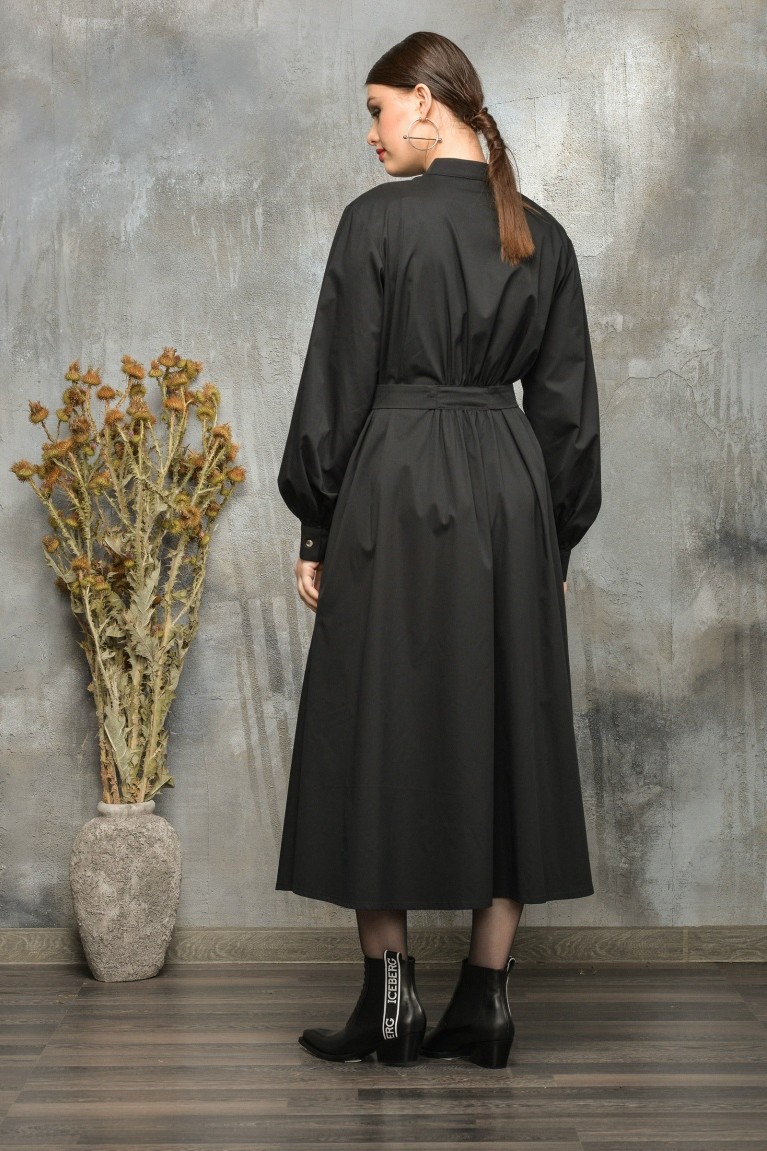 Платье Anna Majewska А247 черно-графитовый