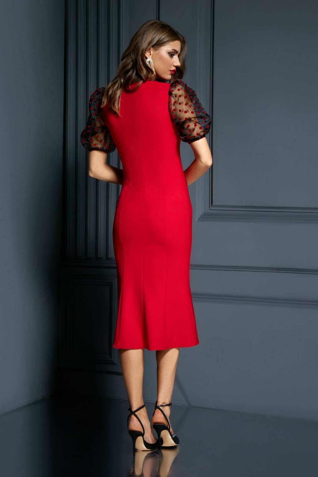Платье Айзе 1837 красный