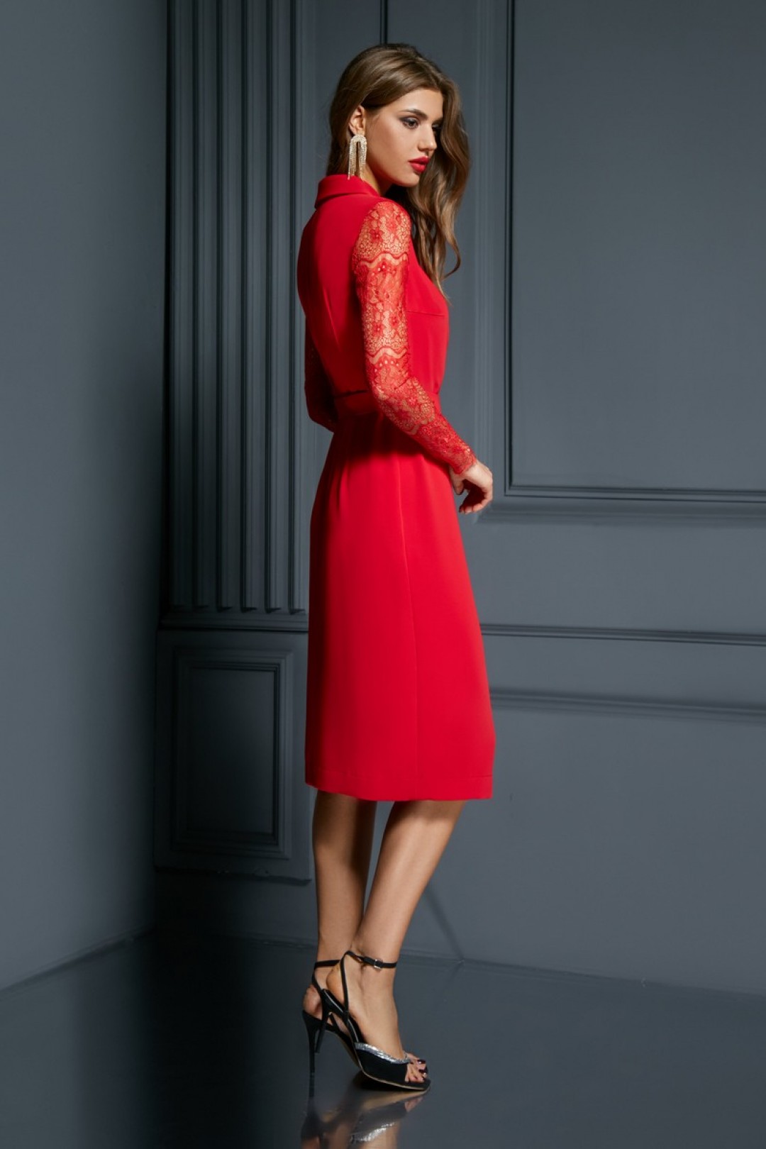 Платье Айзе 1854 красный