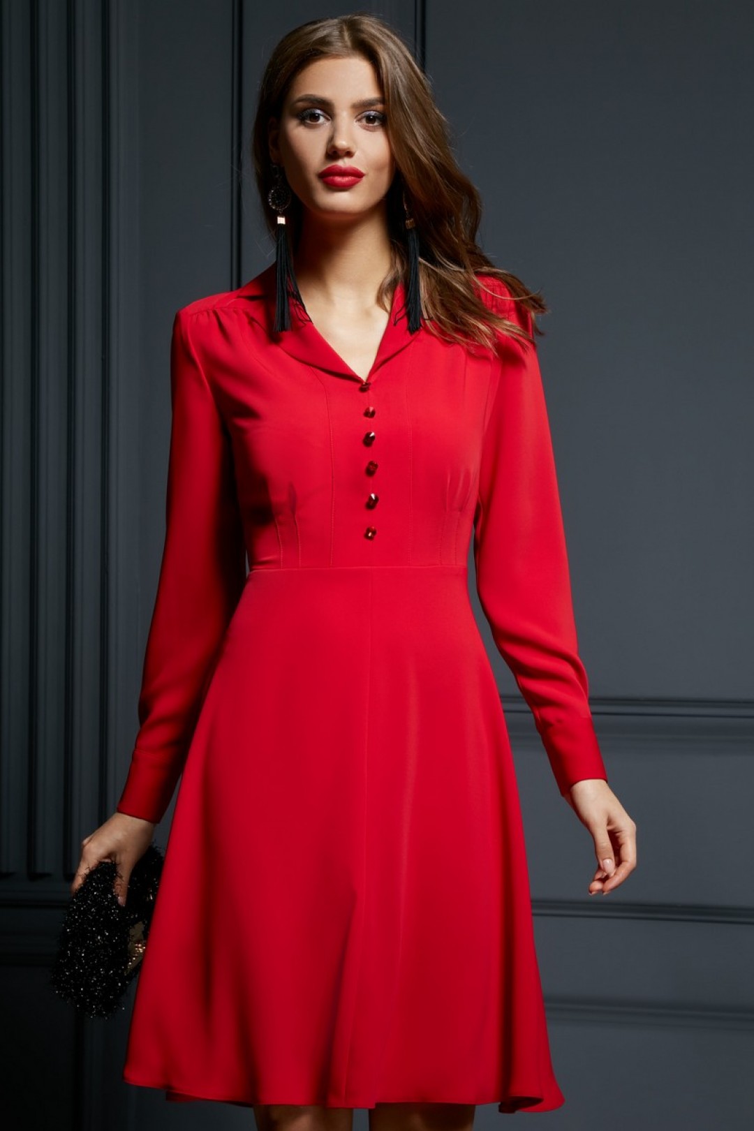 Платье Айзе 1856 красный