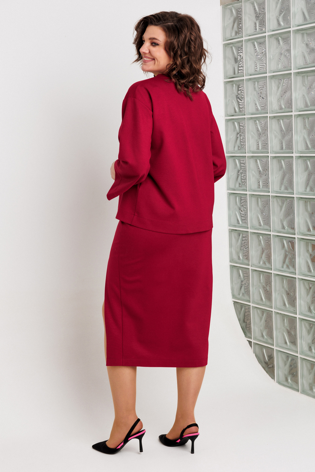 Костюм BegiModa 3105 бордо - фото 3