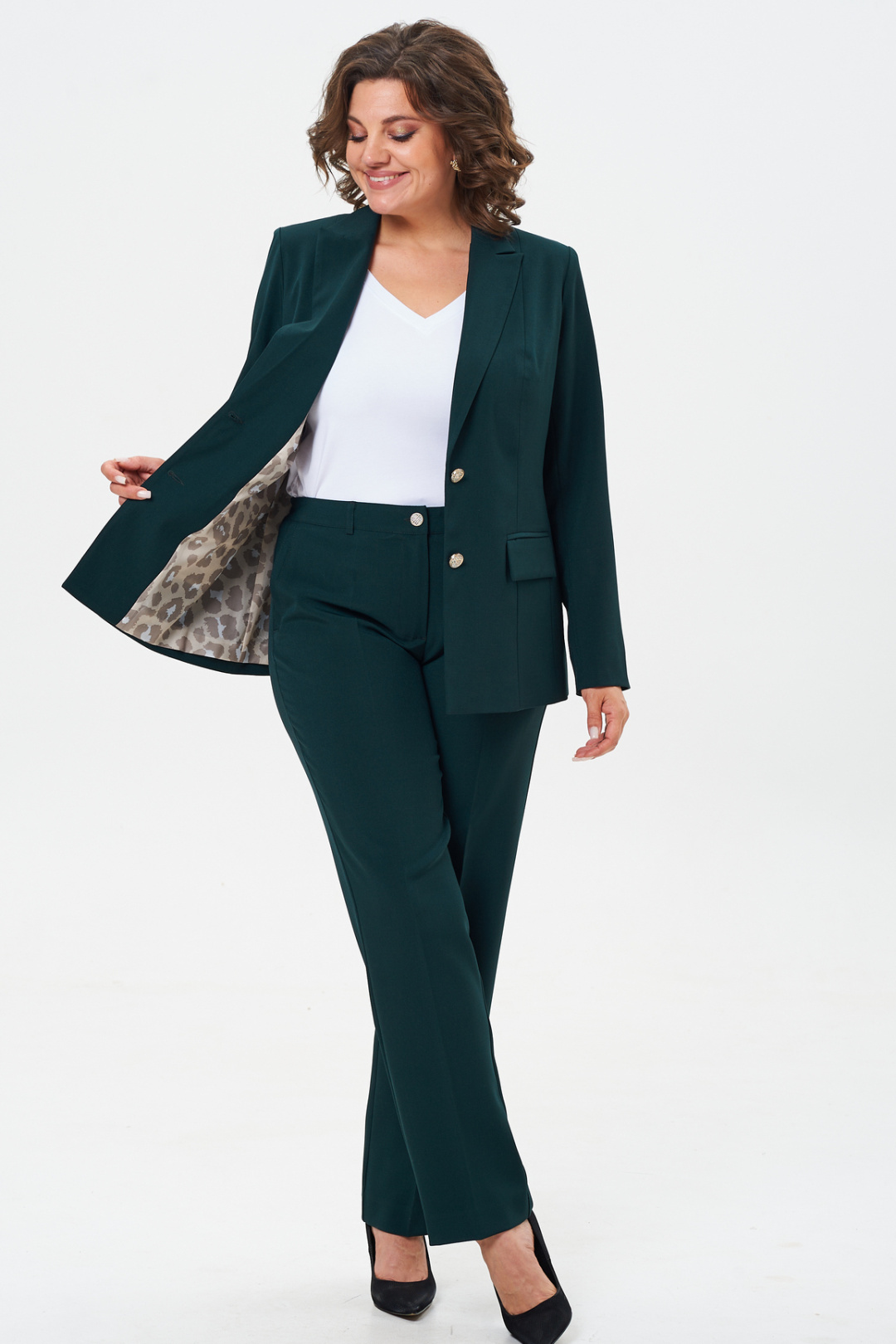 Костюм БелЭльСтиль 412+596 изумруд - фото 4