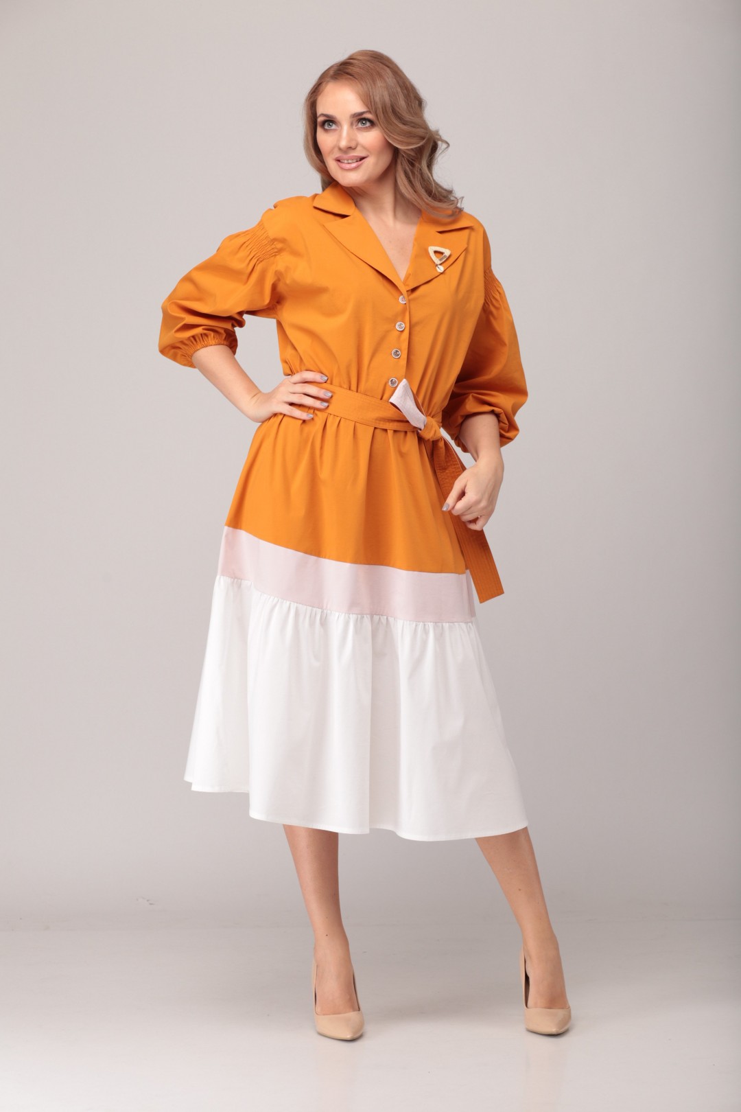 Платье Данаида 1837 оранжевый