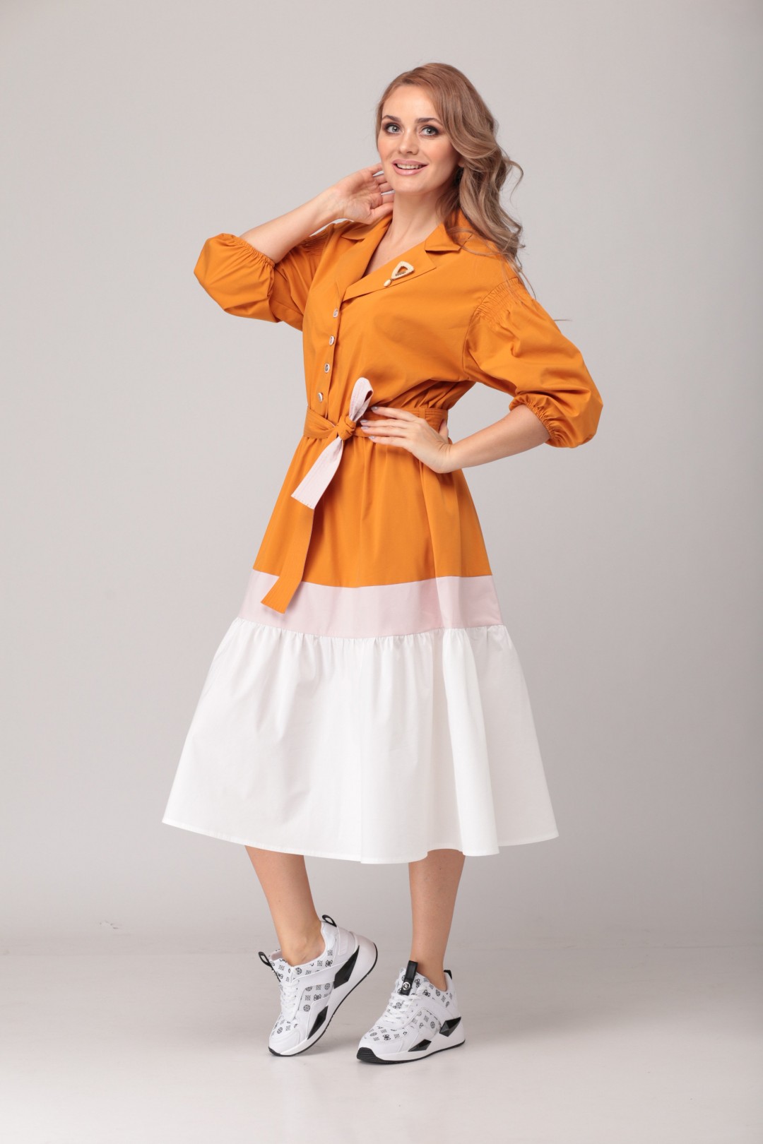 Платье Данаида 1837 оранжевый