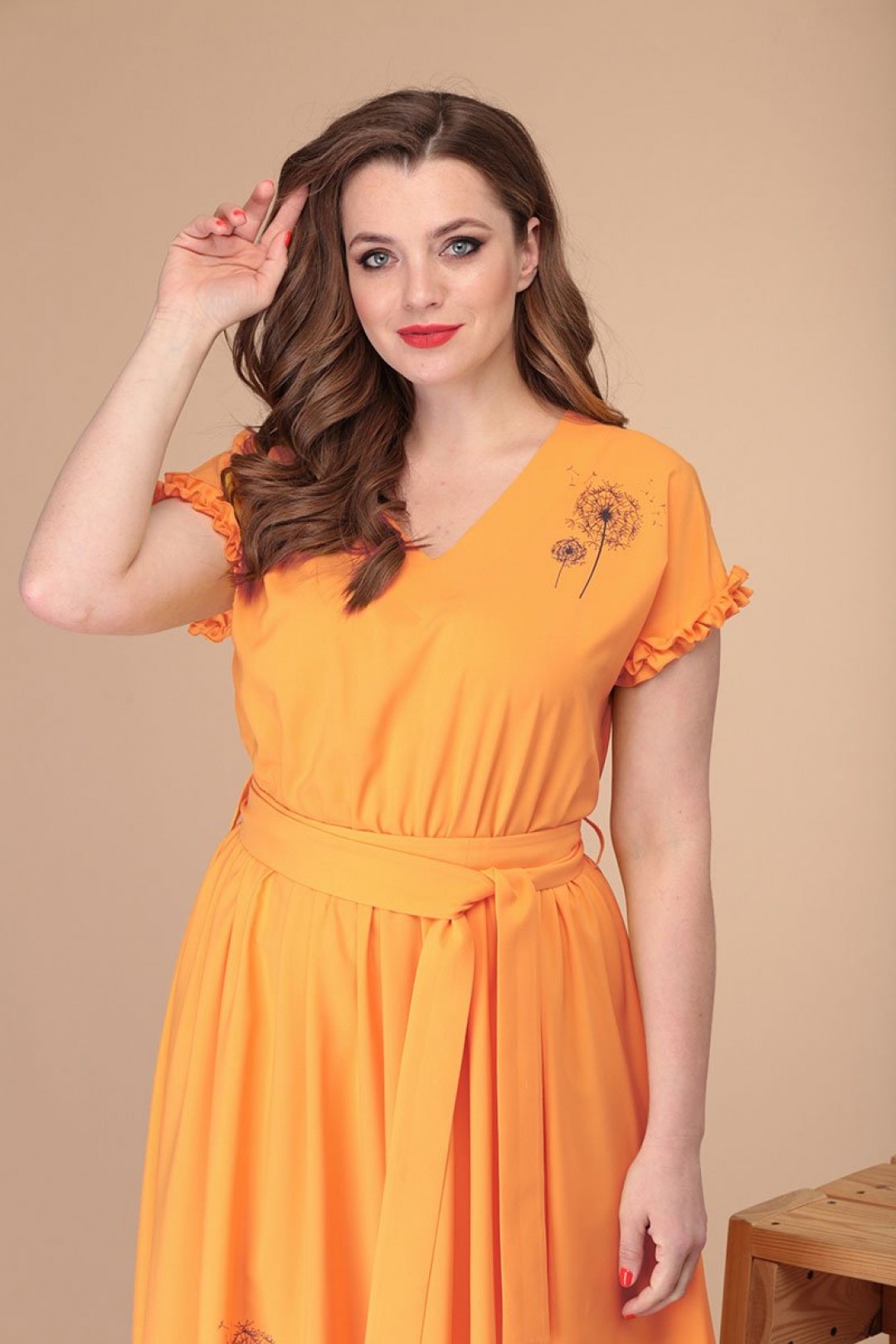 Платье Данаида 1881 оранжевый