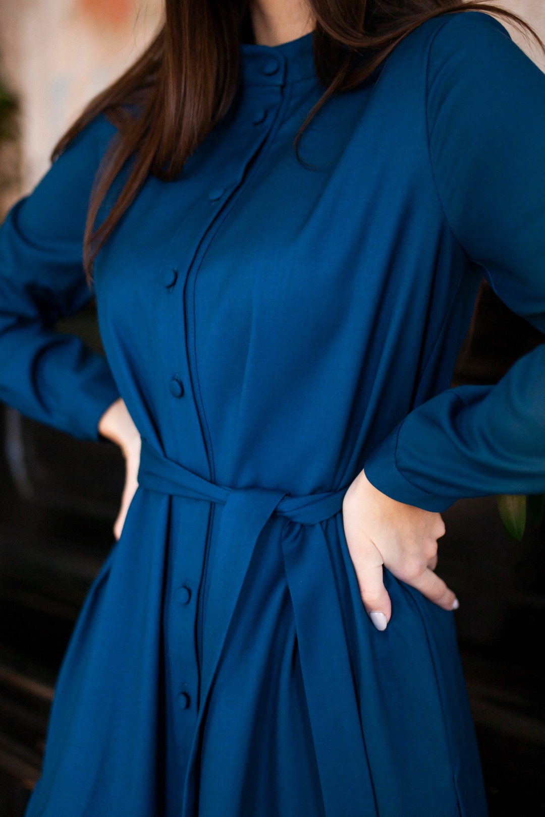 Платье KRASA 200-20 сине-бирюзовый