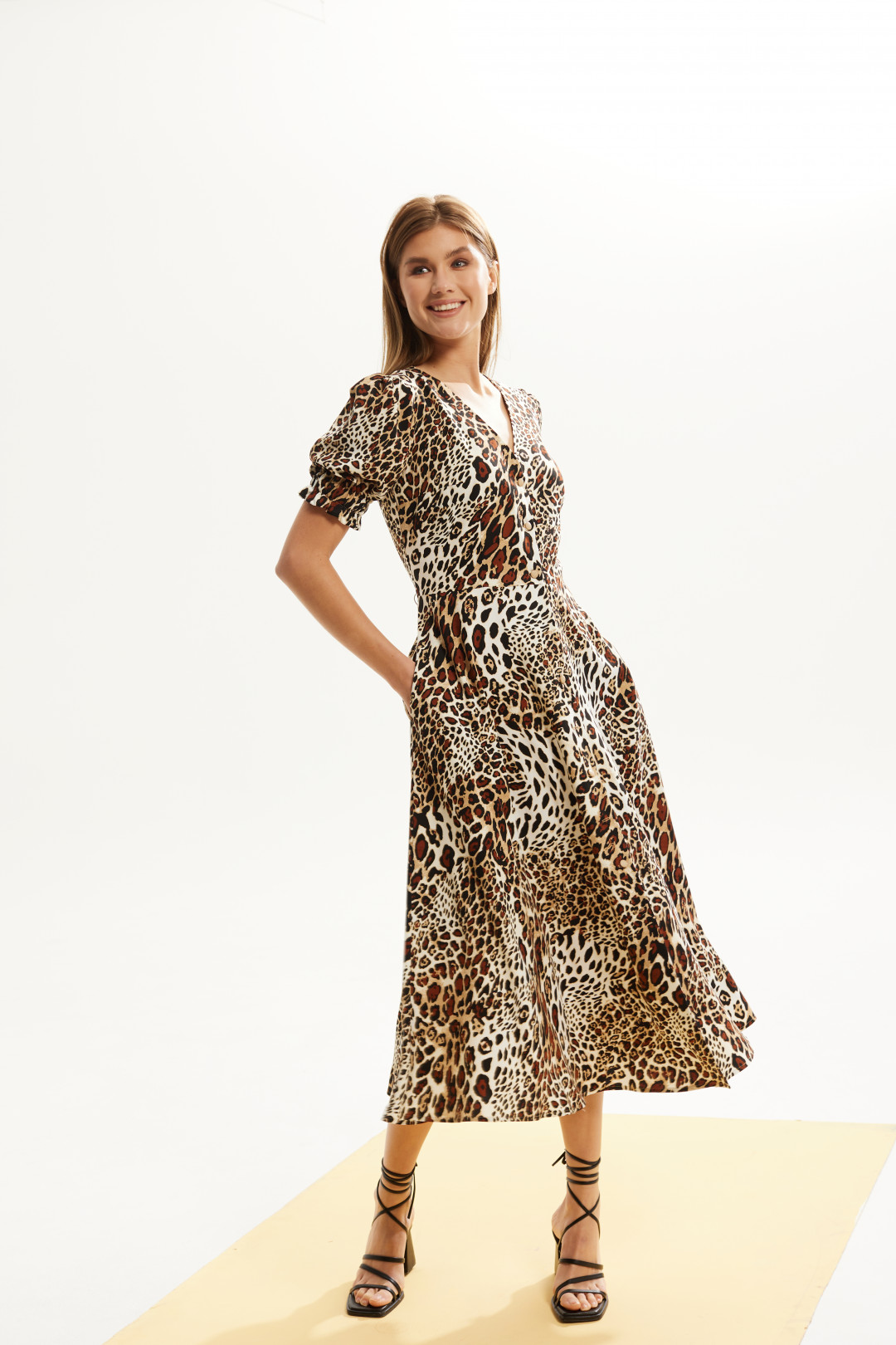 Платье Dava 155 принт леопард