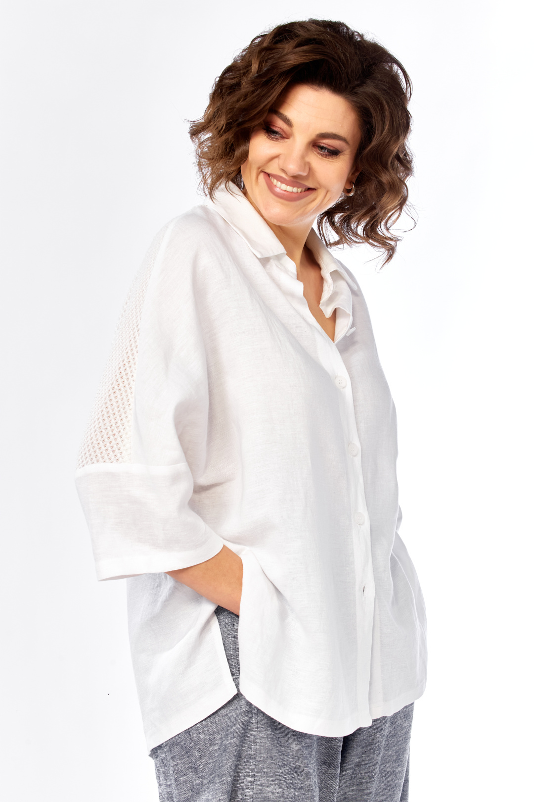 Костюм Diomant 2157 джинс+белый
