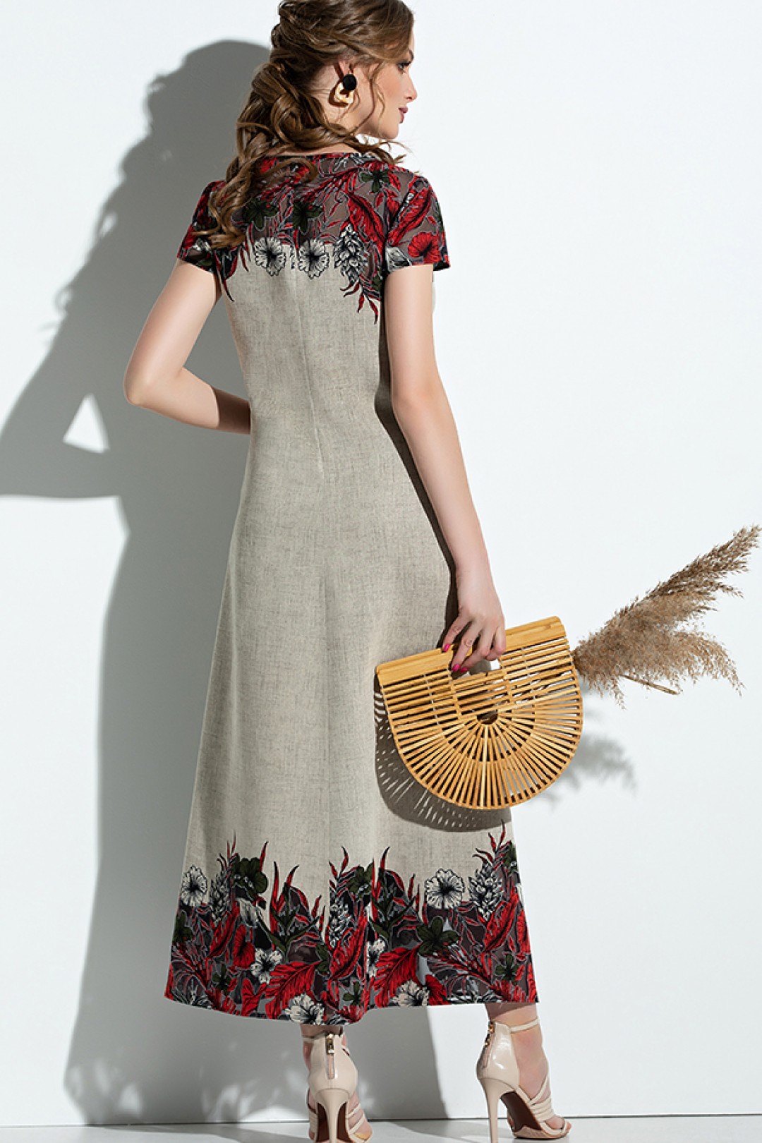Платье Дива 1300 цвет натурального льна