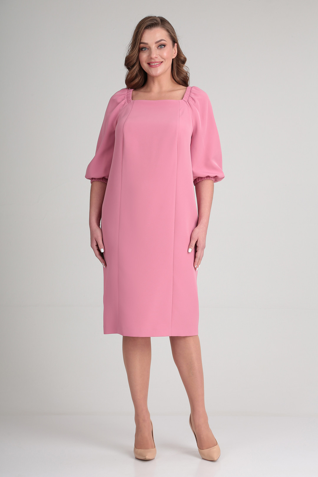 Платье Elga 01-735 розовая пудра
