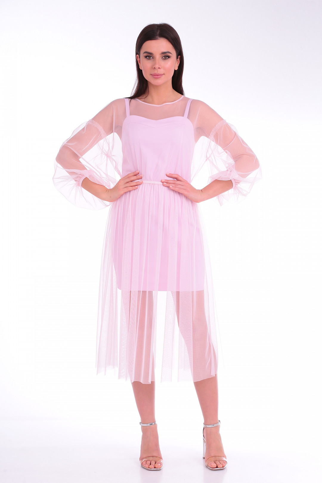 Платье Elga 01-749 розовый