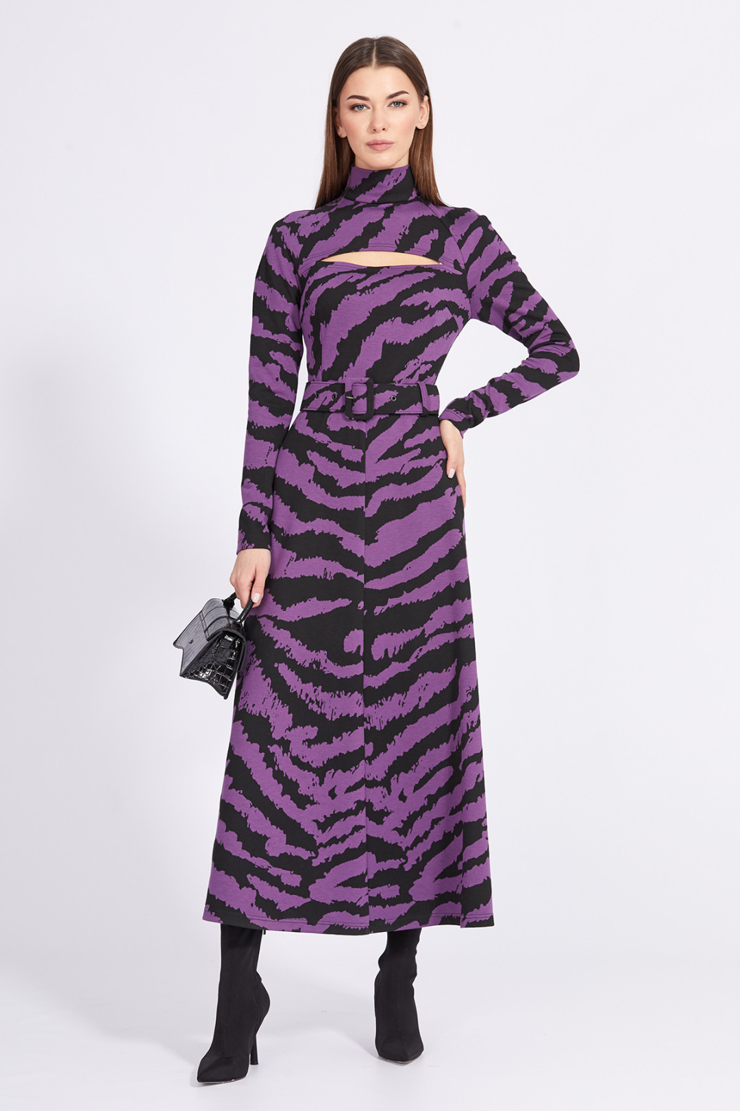 Платье Эола Стиль 2357 Фиолетовый/ черный
