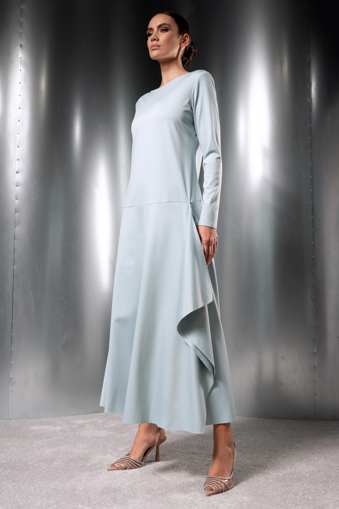 Платье Erika 7370-3 голубой - фото 1