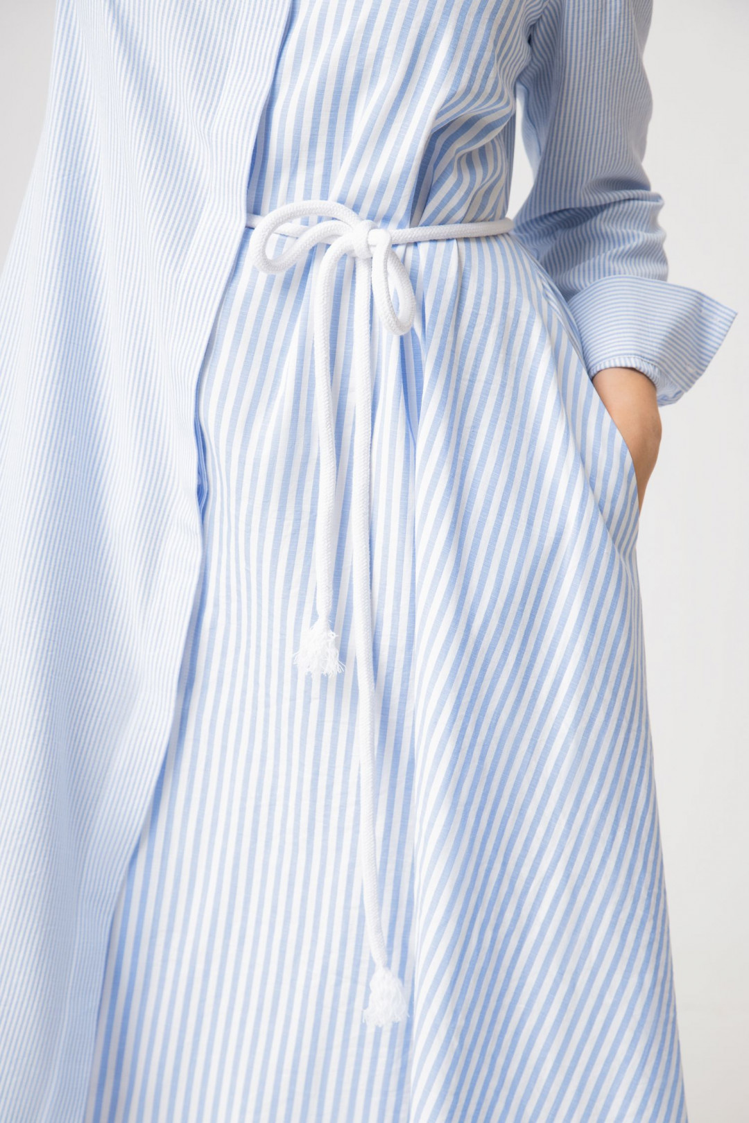 Платье EVA GRANT 158-5 бело-голубой