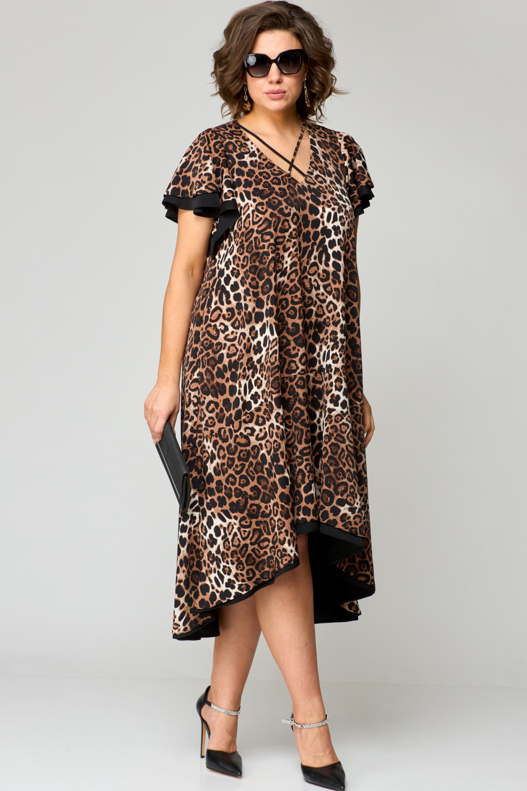 Платье EVA GRANT 7223 леопард принт